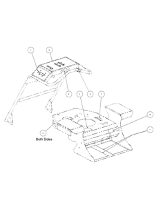 Decal Assembly Diagram and Parts List for 56A443TH (750-XP)(2008 & Before) Cub Cadet Lawn Mower